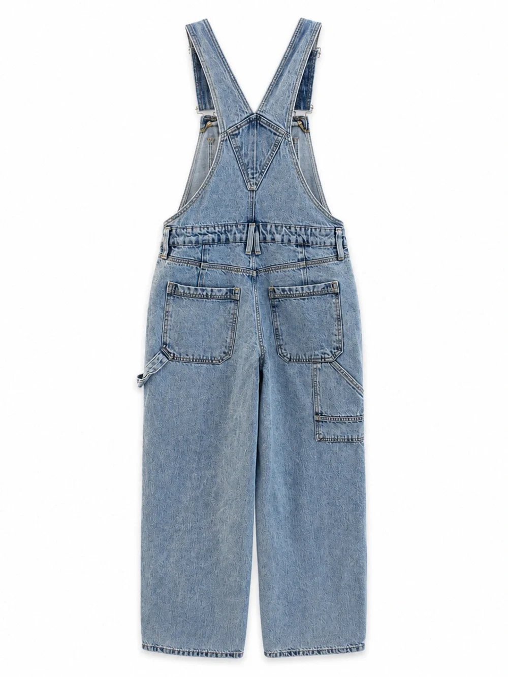 GOOD AMERICAN Carpenter Denim Overalls Pants